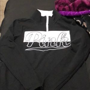 Pink sweater black and white !